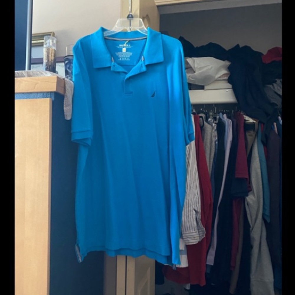 MENS BLUE NAUTICA POLO